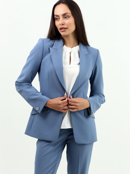 Сако с шлиц в цвят “cool blue”
